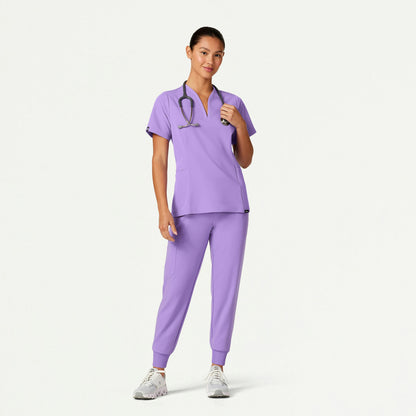 Calix Fit & Flare Scrub Top - Lilac - WOMEN'S TOPS - Jaanuu