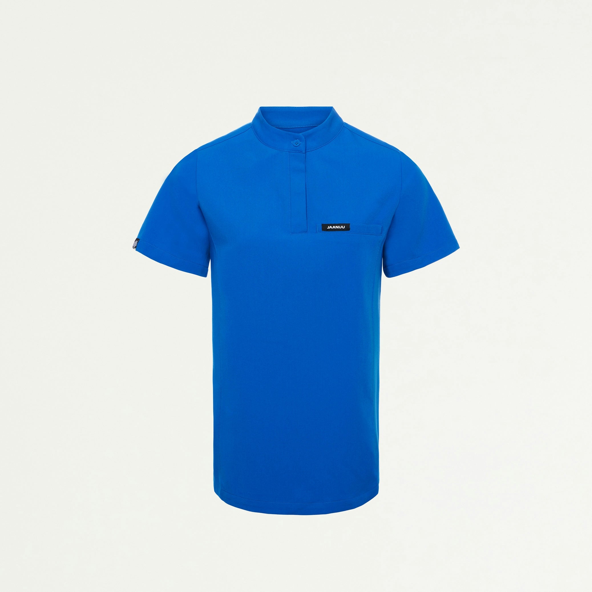 Savi Tuck-In Stand-Collar Scrub Top - Royal Blue - WOMEN'S TOPS - Jaanuu