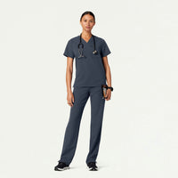 Rhena Essential 1-Pocket Scrub Top - Carbon Gray