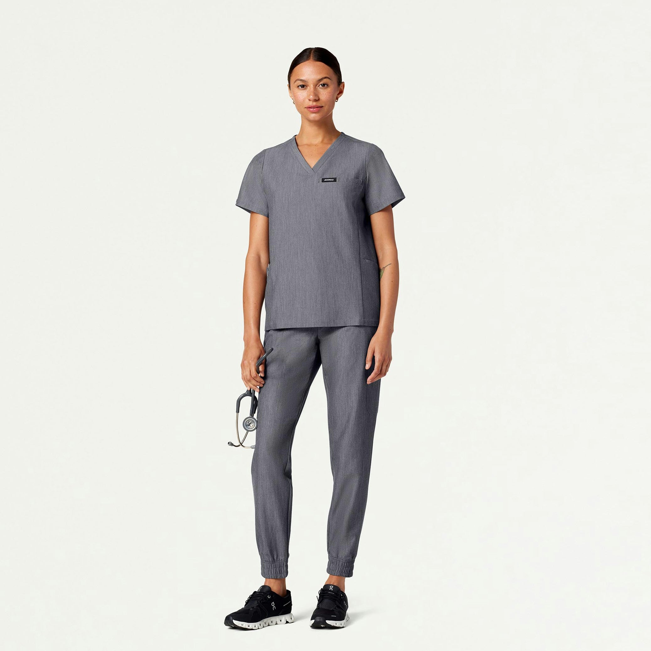 The 10-Pocket Scrub Set - Heather Gray - 0