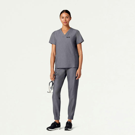 The 10-Pocket Scrub Set - Heather Gray - 0