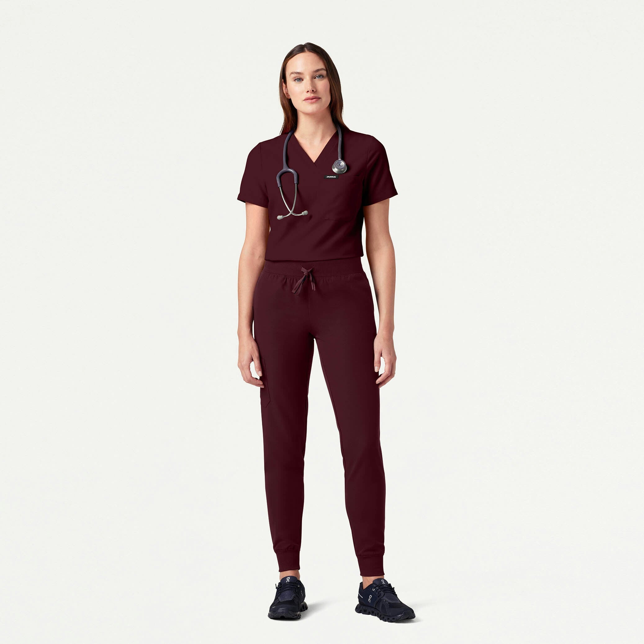 The Alex Essential Scrub Set - Burgundy - 1