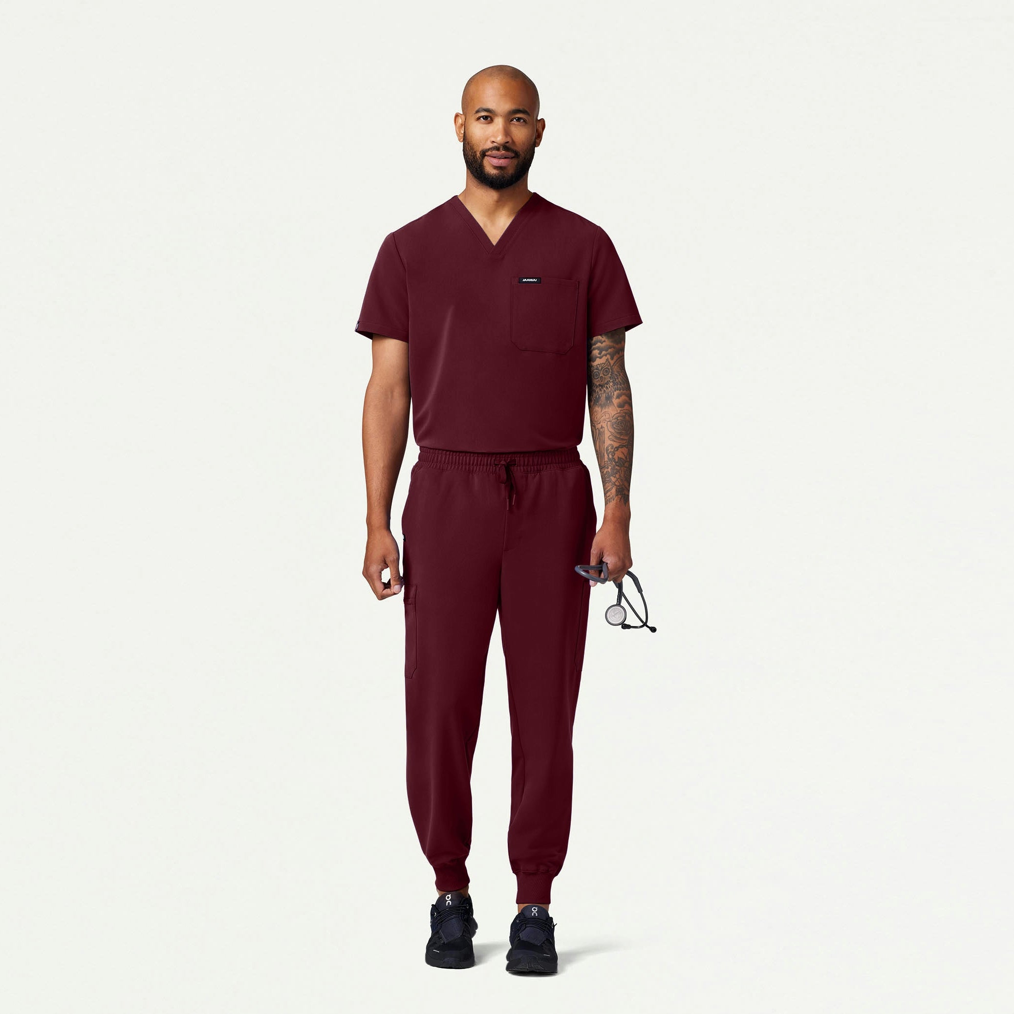 The Auggie Essential Scrub Set - Burgundy - 1