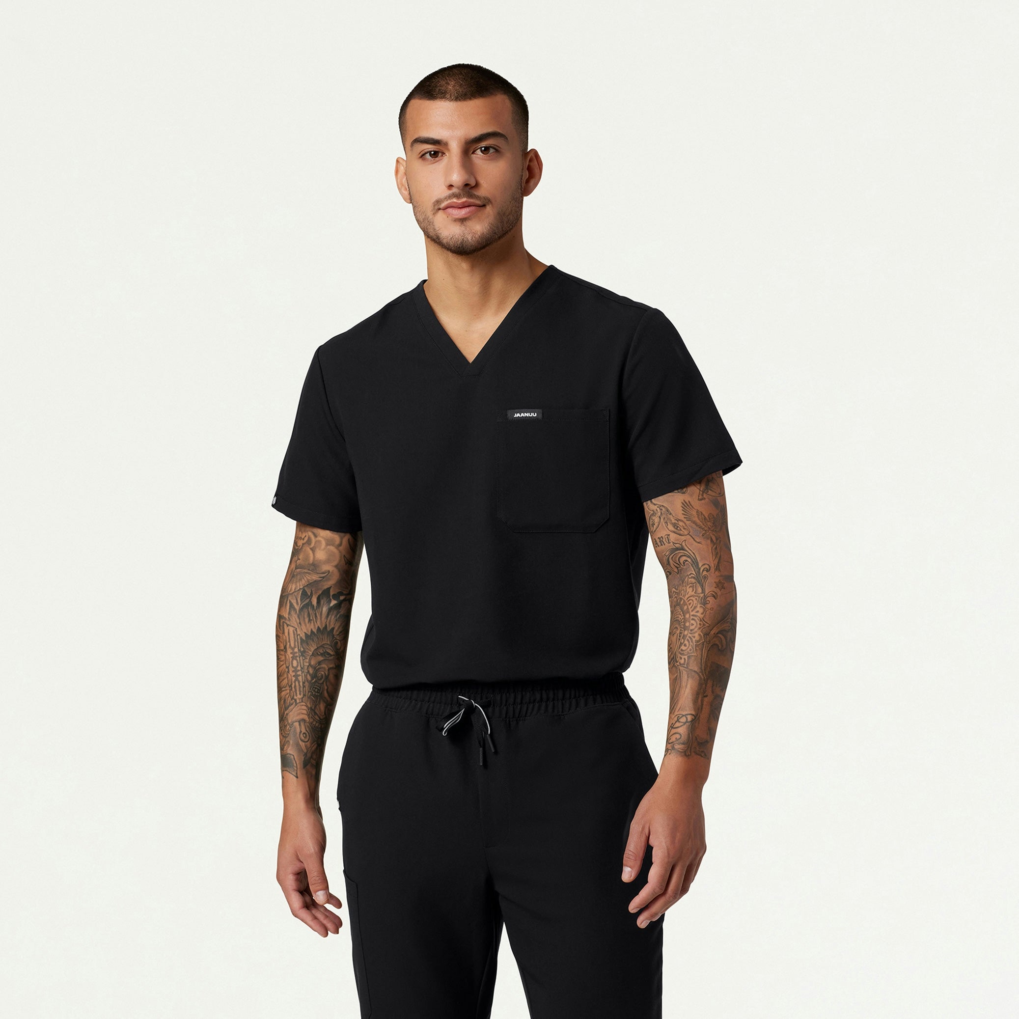 The Auggie Fleece Scrub Set - Black - 4