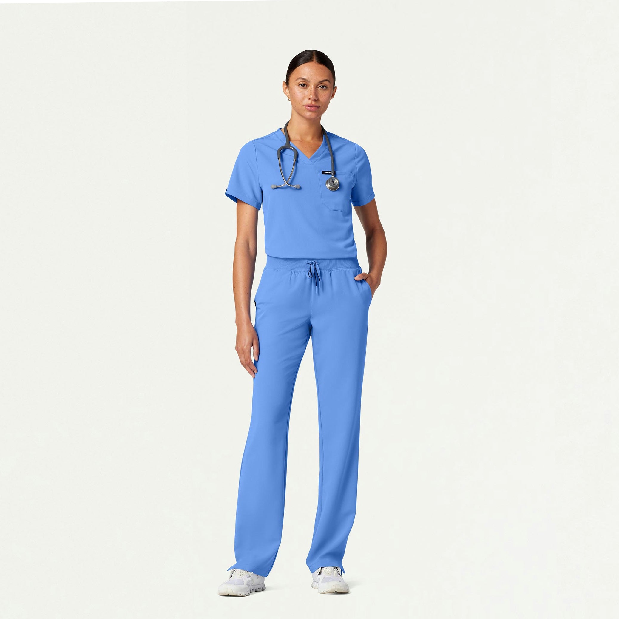 The Ava Essential Scrub Set - Ceil Blue - 1