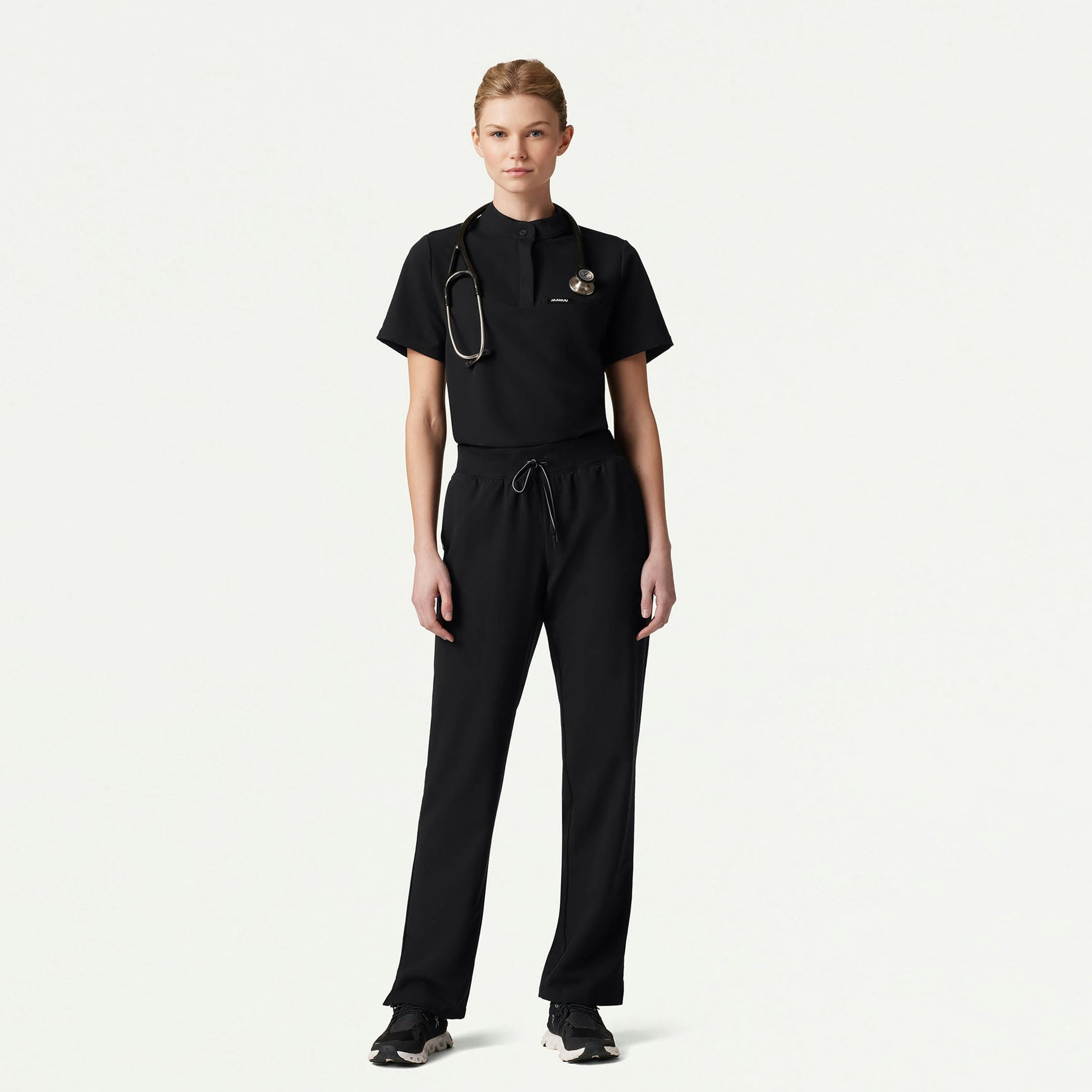 The Evie Essential Scrub Set - Black - 1