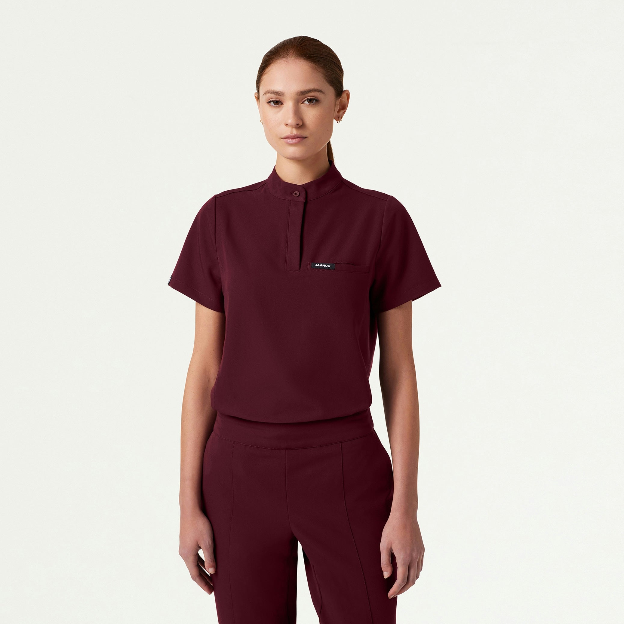The Evie Essential Scrub Set - Burgundy - 2