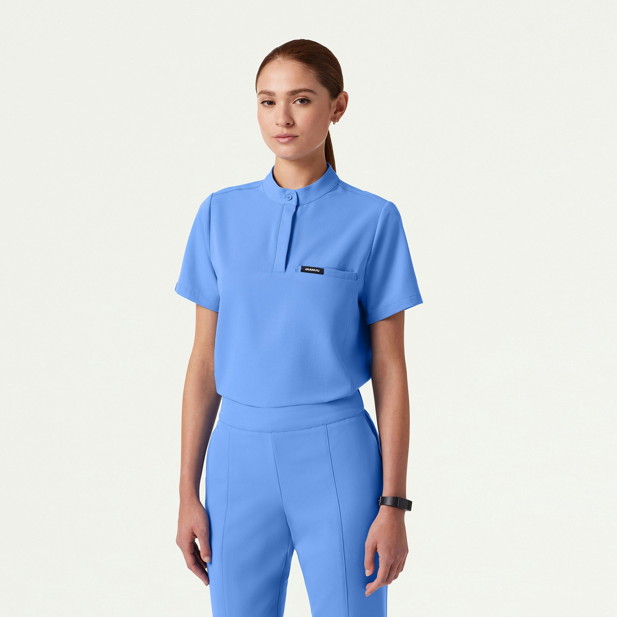 The Evie Essential Scrub Set - Ceil Blue - 2