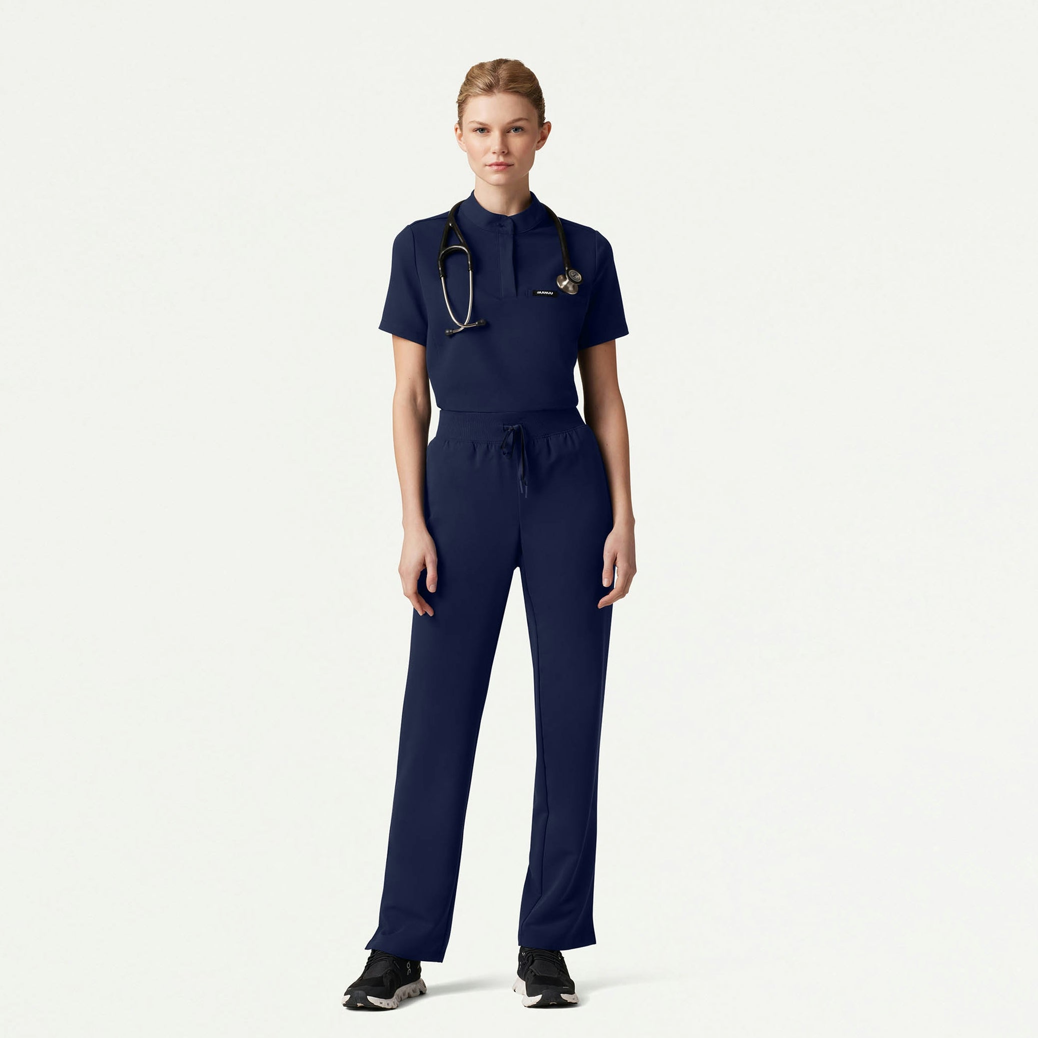 The Evie Essential Scrub Set - Midnight Navy - 1