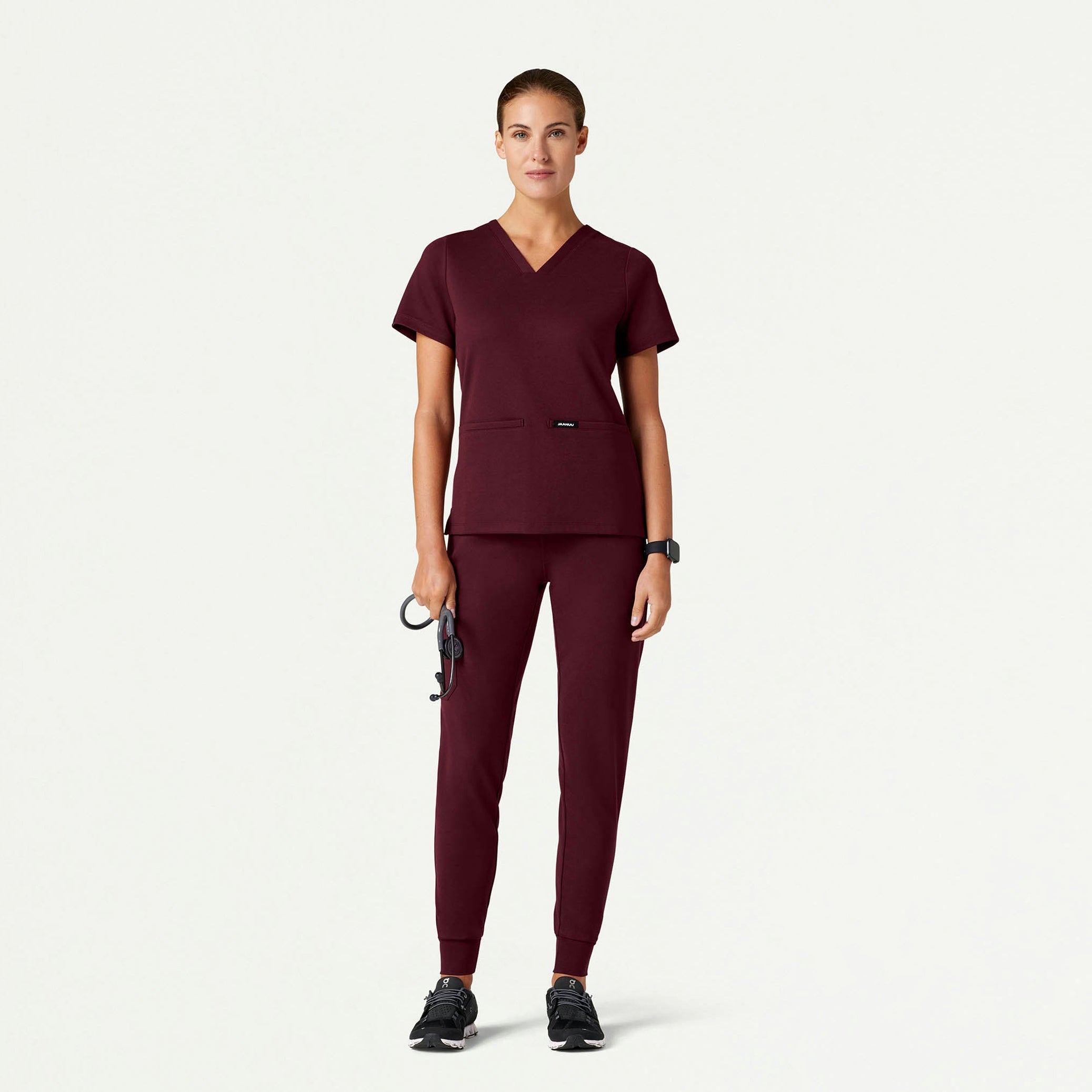 The Newland Essential Scrub Set - Burgundy - 1