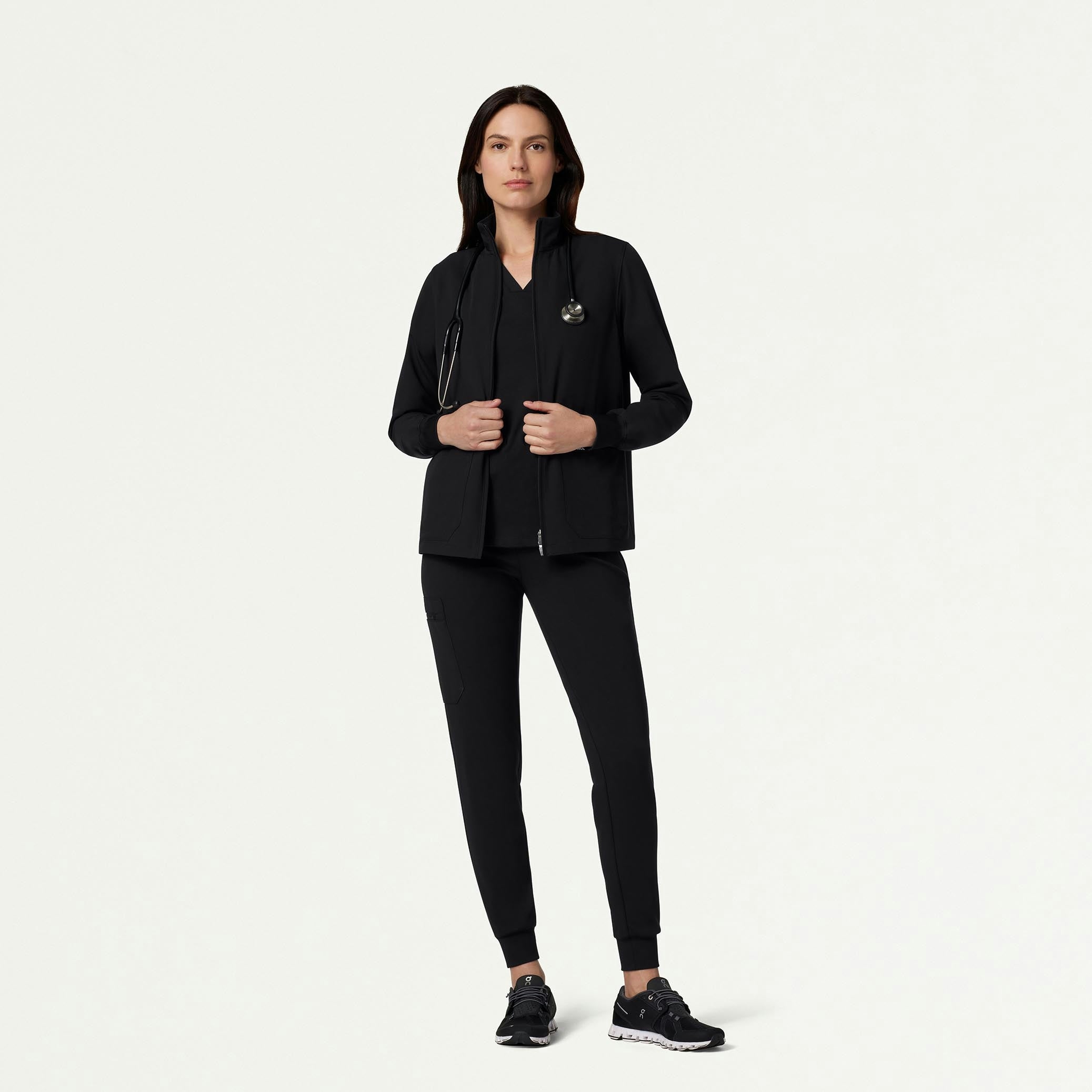 The Newland Jacket Scrub Set - Black - 0