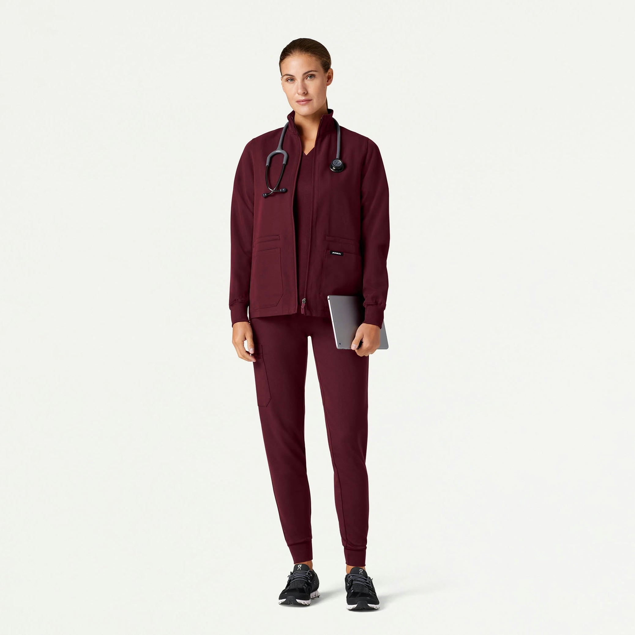 The Newland Jacket Scrub Set - Burgundy - 1
