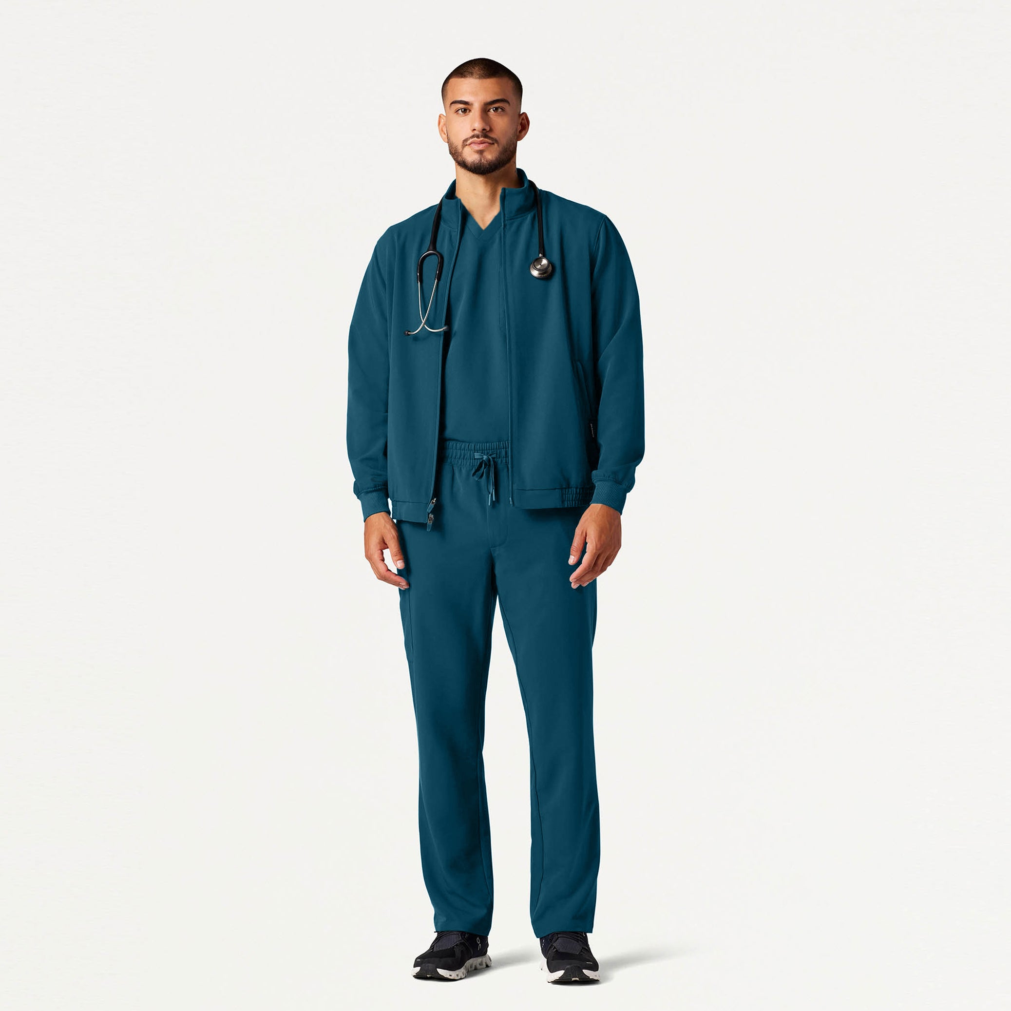 The Niels Jacket Scrub Set - Caribbean Blue