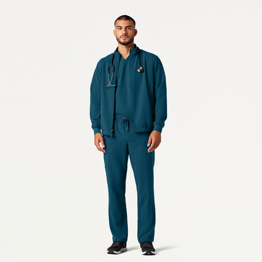 The Niels Jacket Scrub Set - Caribbean Blue
